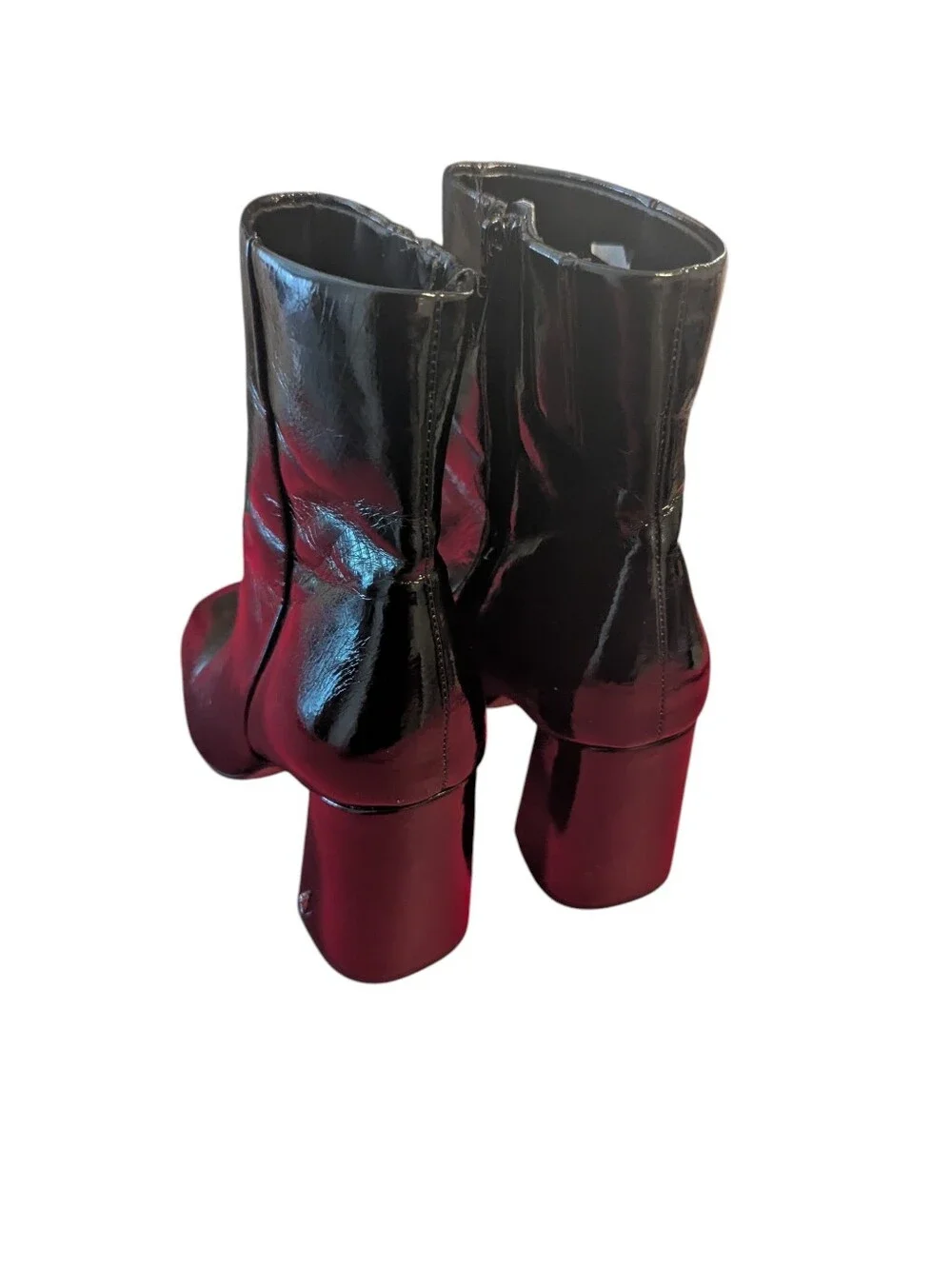 Sam Edelman,Patent Leather Ankle Boots - Women's Stylish Block Heel, Size 7